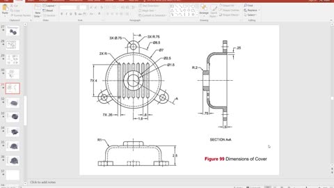 Draw The Screw Hole Of The Part