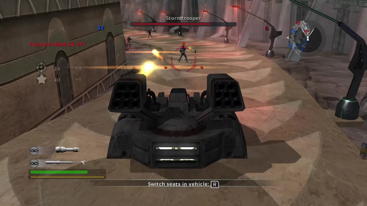Star Wars battlefront classic collection tank gameplay!