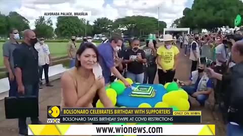 Brazil President Jair Bolsonaro takes birthday swipe at COVID-19