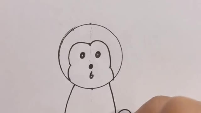 Hand painted little monkey, hurry up and learn.