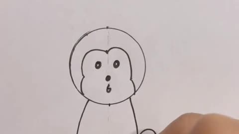 Hand painted little monkey, hurry up and learn.