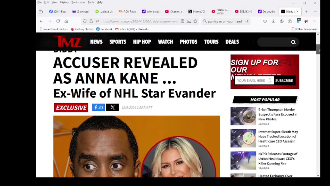 Diddy Accuser Revealed As Anna Kane ... Ex-Wife of NHL Star Evander