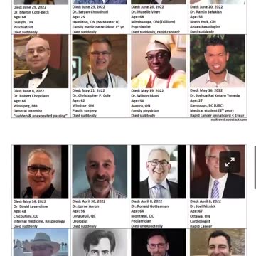 2022/23 Sudden and Unexpected Canadian Doctor Deaths 🇨🇦
