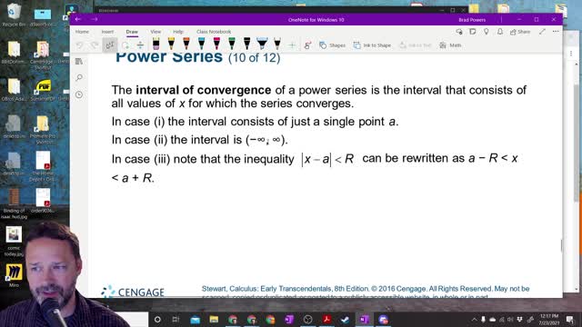 Calculus 2 - Section 11-8 - Examples of finding convergence of Powers Series