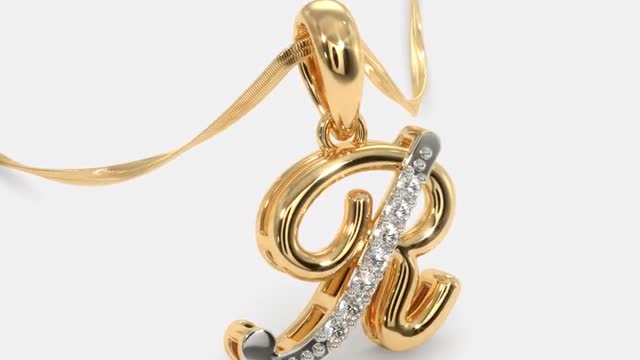 Gold chain design with R letter dallors