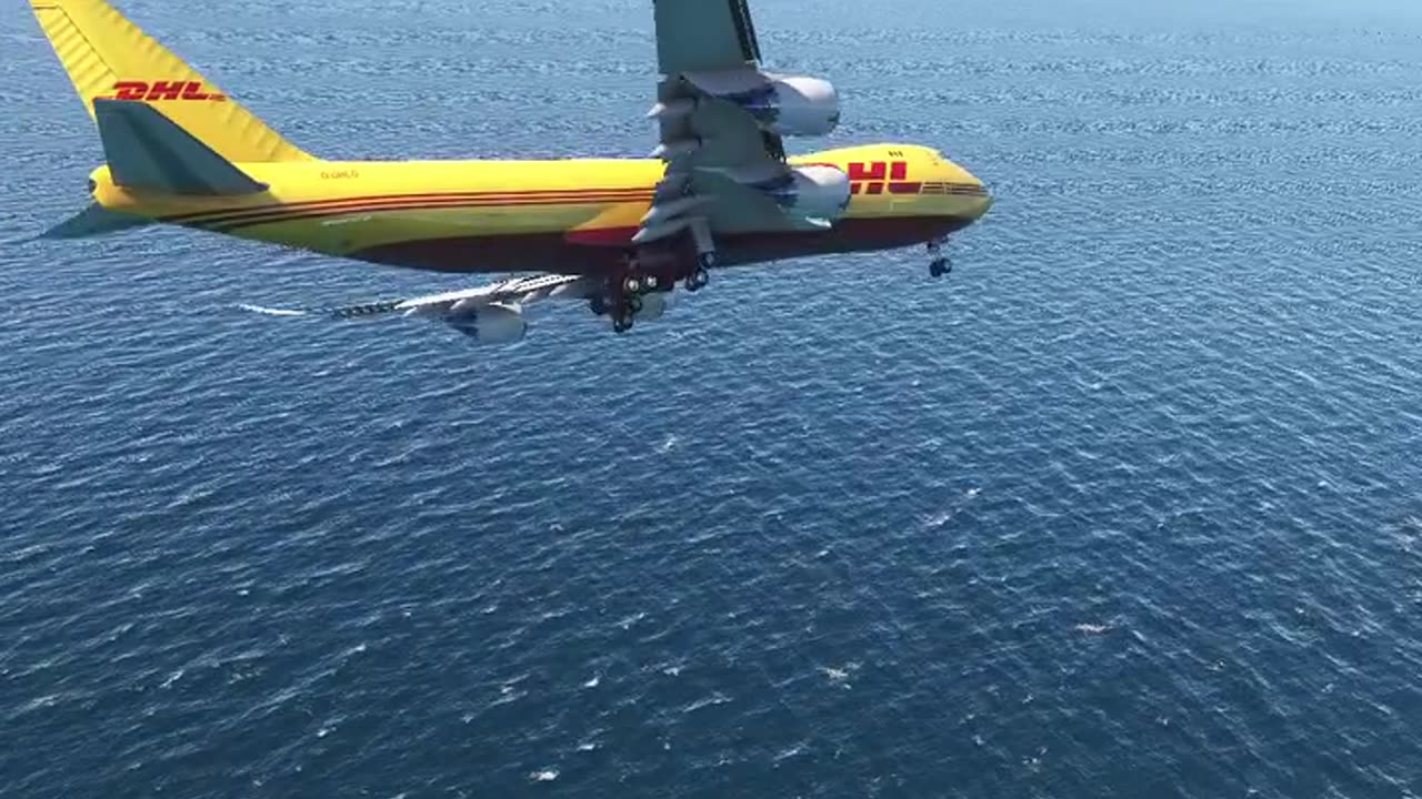 B747 tries to take off from US Aircraft Carrier