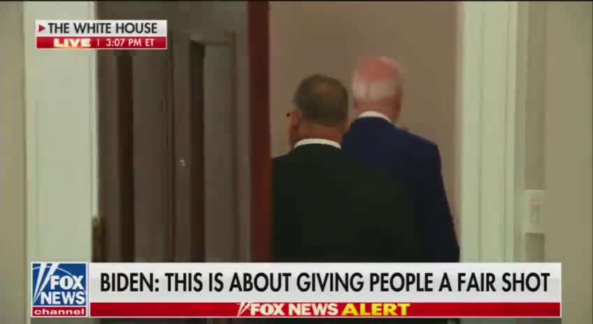 Biden ignores, turns and walks away from a sensible question on student loans.