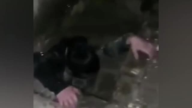She went down the shithole.. Literally