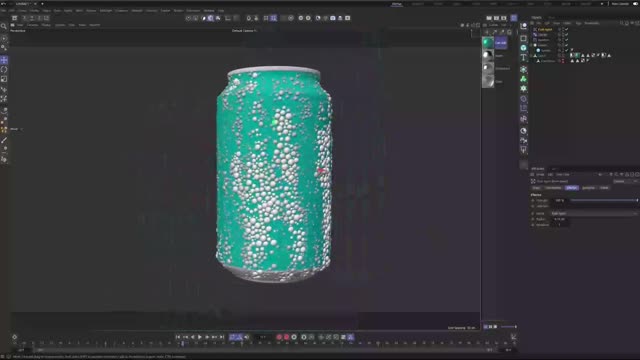 It turns out that C4D can make condensation water drop animation without plug-in. part ten.