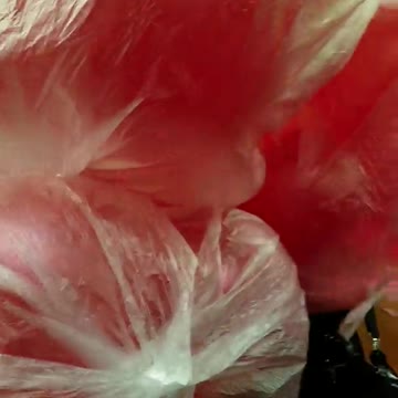 Subway filled with red and orange balloons