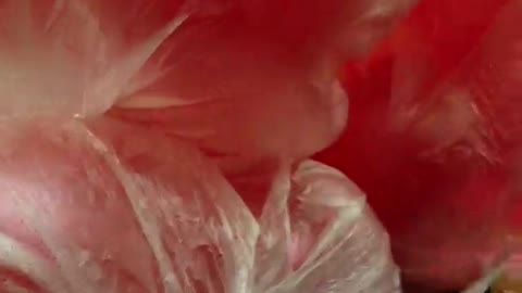 Subway filled with red and orange balloons