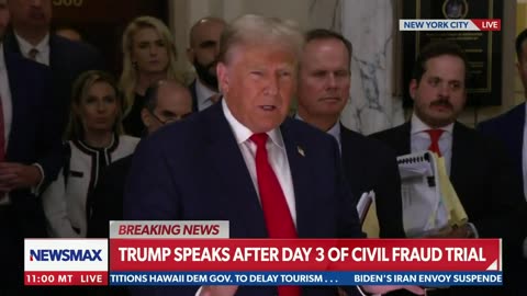 TRUMP SPEAK AFTER DAY 3 OF CIVIL FRAUD TRIAL