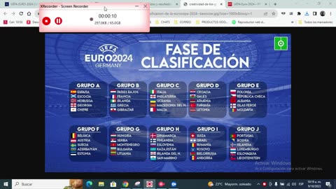 GRUPOS CLASIFICATORIOS EURO 2024 ALEMANIA