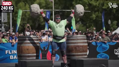 WORLD RECORD: Flintstone Barbell | 2022 SBD World's Strongest Man