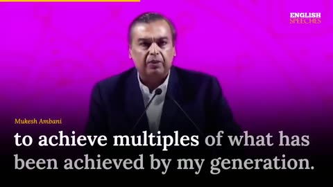 English speech by mukesh ambani.