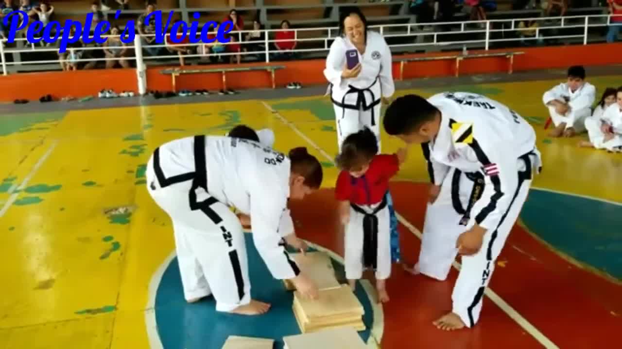 Funny kid in karate club