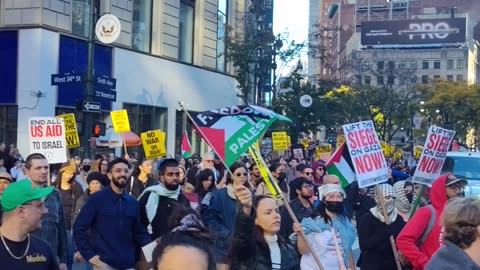 Marcha en Nueva York: "NO VOTOS PARA EL GENOCIDIO".