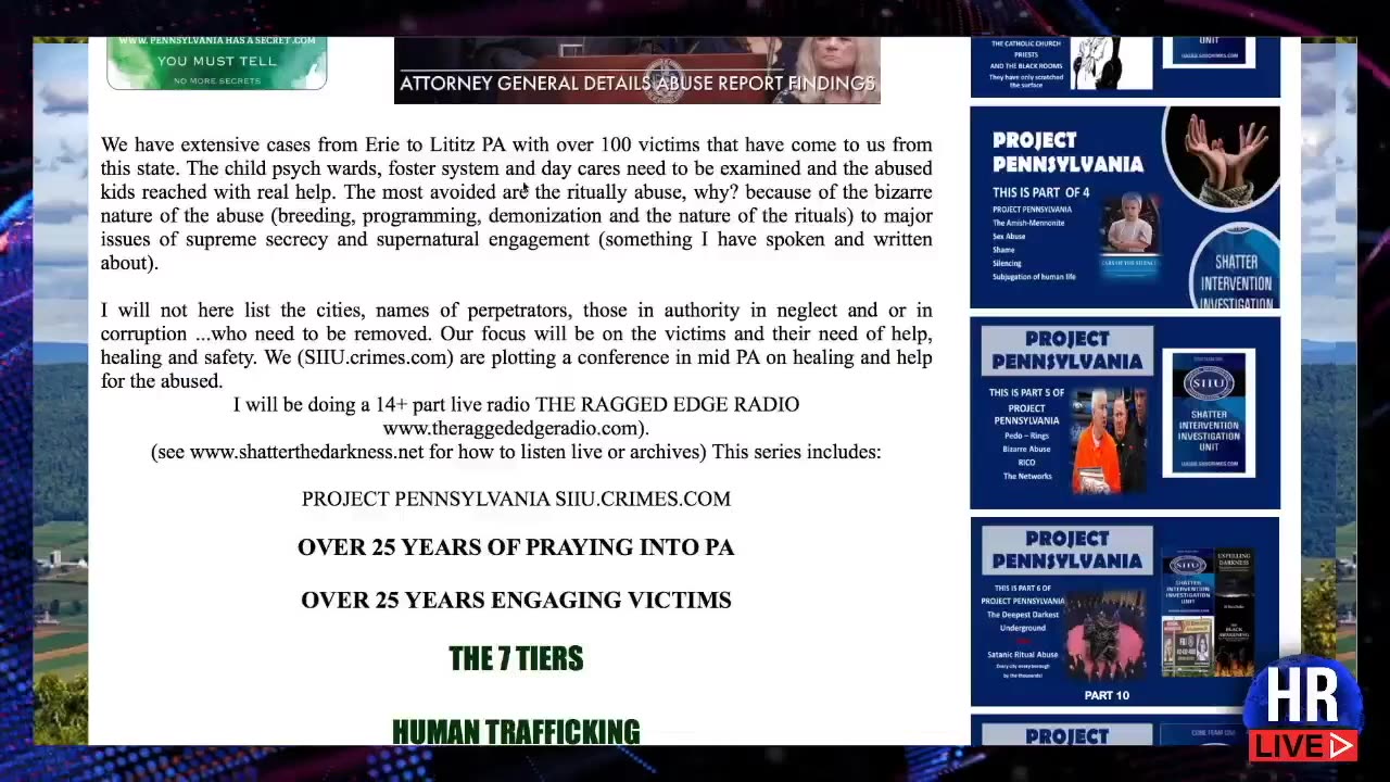 The Banned Segments: Russ Dizdar - Ritual Abuse in PA | January 28, 2019