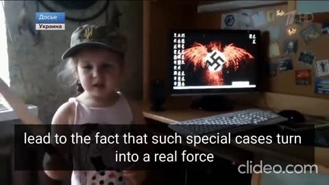 Ukraine Nazi turning child into Nazi