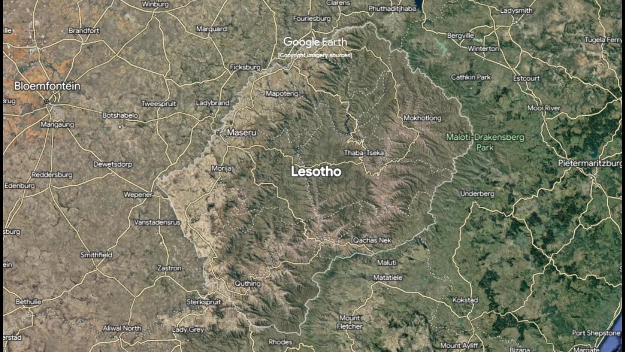 "A 30,355km Zoom into Lesotho 🚀🏞️: Discovering the Kingdom in the Sky! #LesothoZoom"