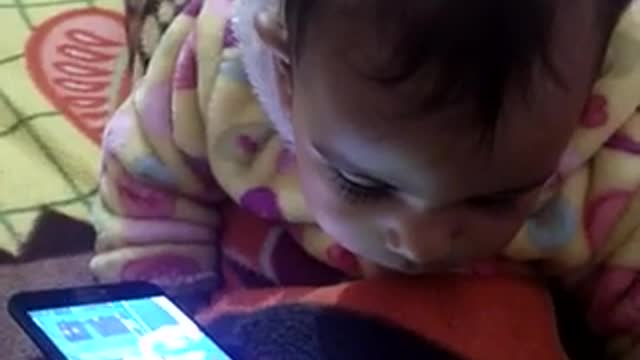 Cute baby reacting to indian song(lehenga)