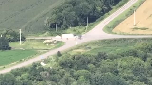 A group of russian soldiers were hit by a drone-dropped nade or Switchblade 300