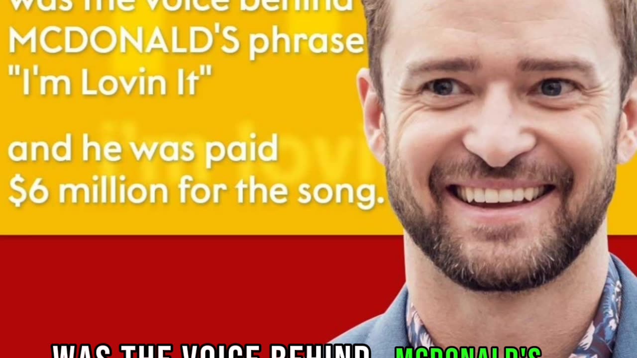 Timberlake's $6M Voice Behind McDonald's Jingle