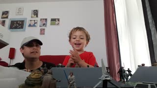 My boy learning Star Wars characters with me 2/2