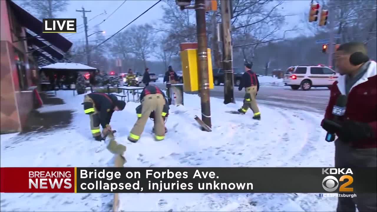 Bridge Collapses On Forbes Avenue In Pittsburgh