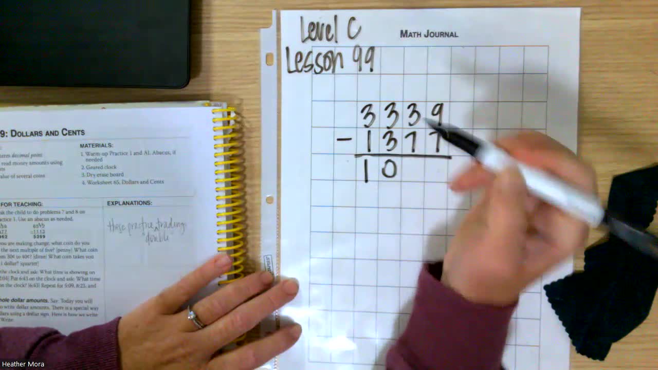 Recording Subtraction with Double Trades on Paper // RSM Level C Lesson 99