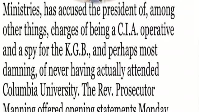 I Am The First To Put President Obama On Trial