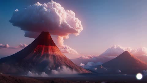 Sky and volcano