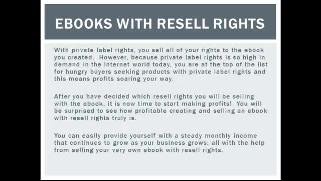 ebooks With Resell Rights