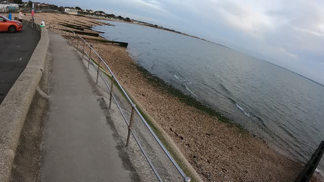 GoPro speedlapse. High tide at the solent sea. UK.