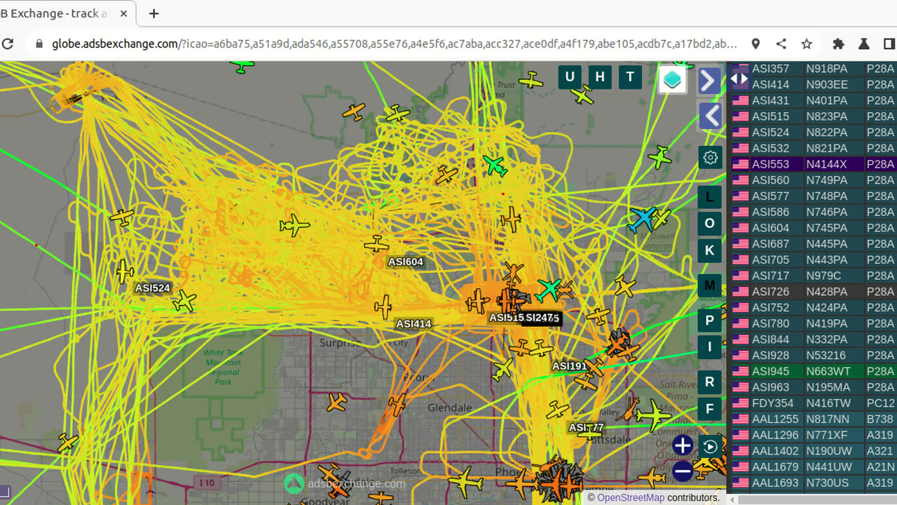 Skywest Bird Nazi N822PA over Morristown - Jan 31st 2024 -