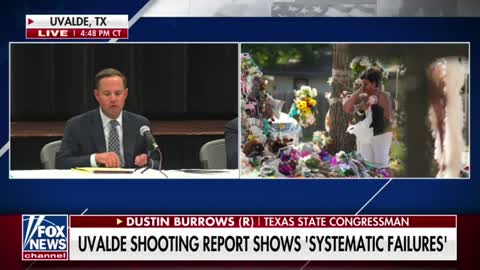 Texas State Congressman Dustin Burrows says the report on the Uvalde shooting does not use the attacker's name because when it came to showing his image, "he wanted that, and he did not deserve it."