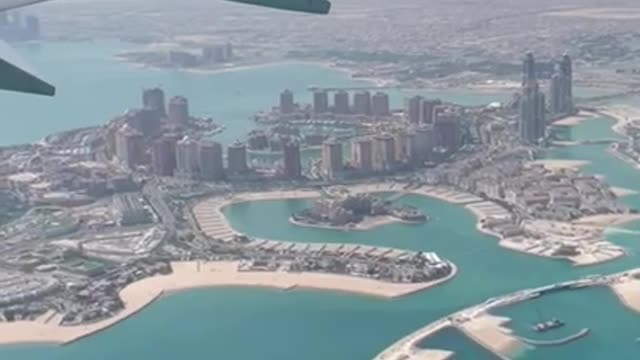 flying qatar on the way back from the airport