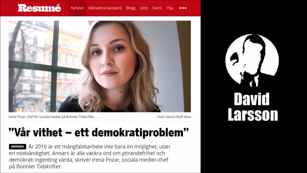 Bonnier chef _ Vår vithet är ett demokratiskt problem