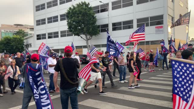 Trump Rally in Beverly Hills CA