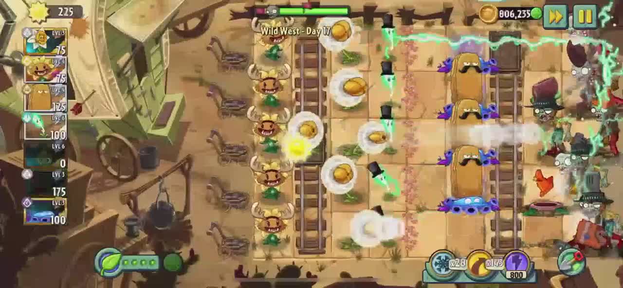 Plants vs Zombies 2 Wild West - Day 17