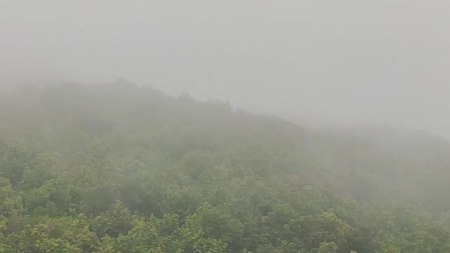 Beautiful raining on mountains in India