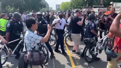 Another point of view of the media mob frenzy over 2 guys acting out an argument.