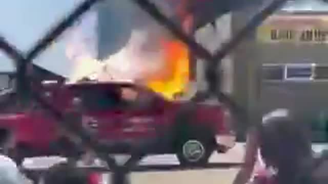 Propane tank explosion at Texas Motor Speedway