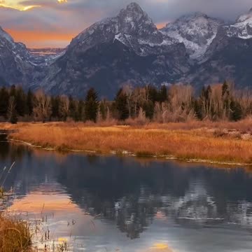 Clouds on beautiful Wyoming mountains