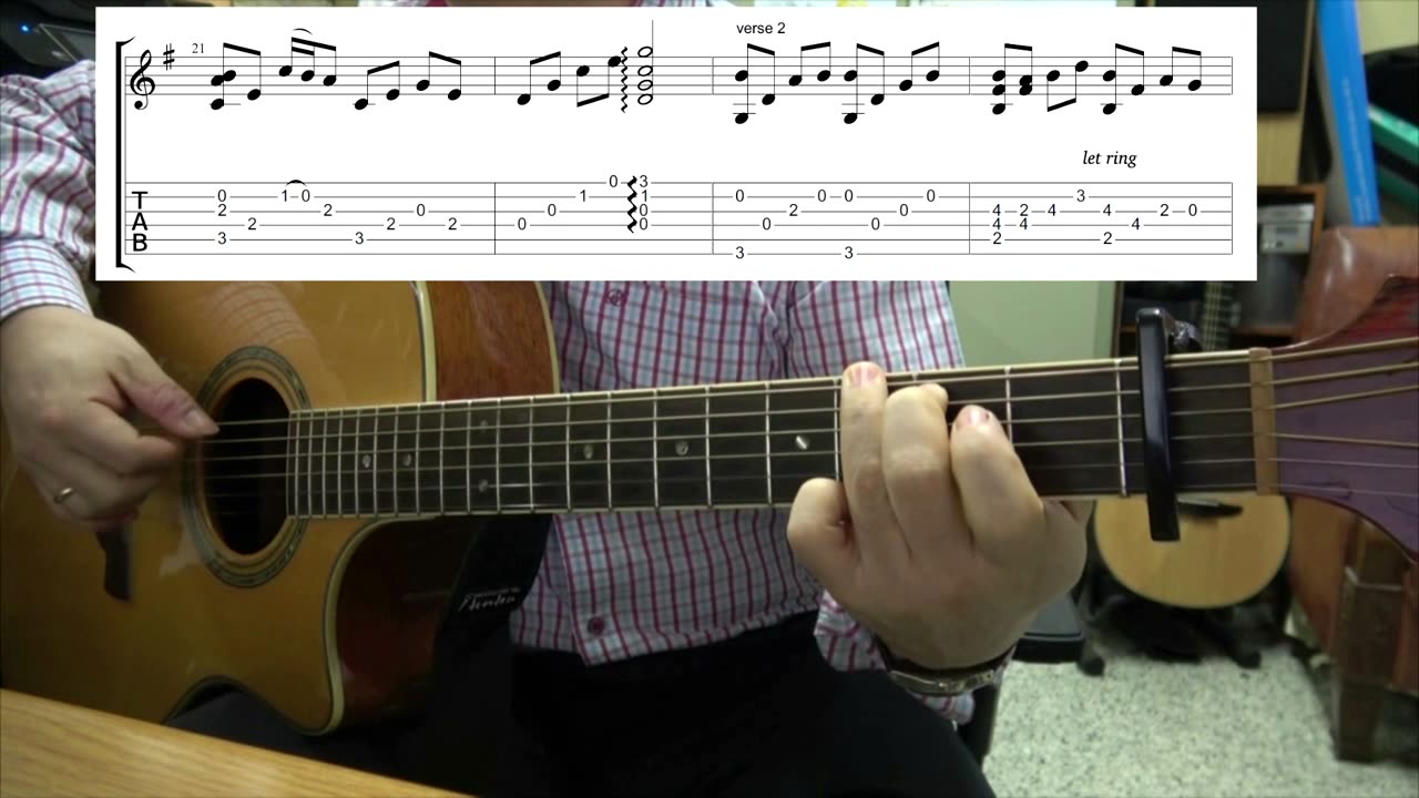 A Love Song - Kenny Rogers, tutorial with tab, guitar backing cover