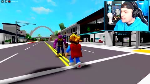 THANOS vs SUPERHEROES In Roblox BrookHaven RP!! (Funny)