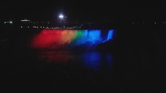 Nigra falls at night