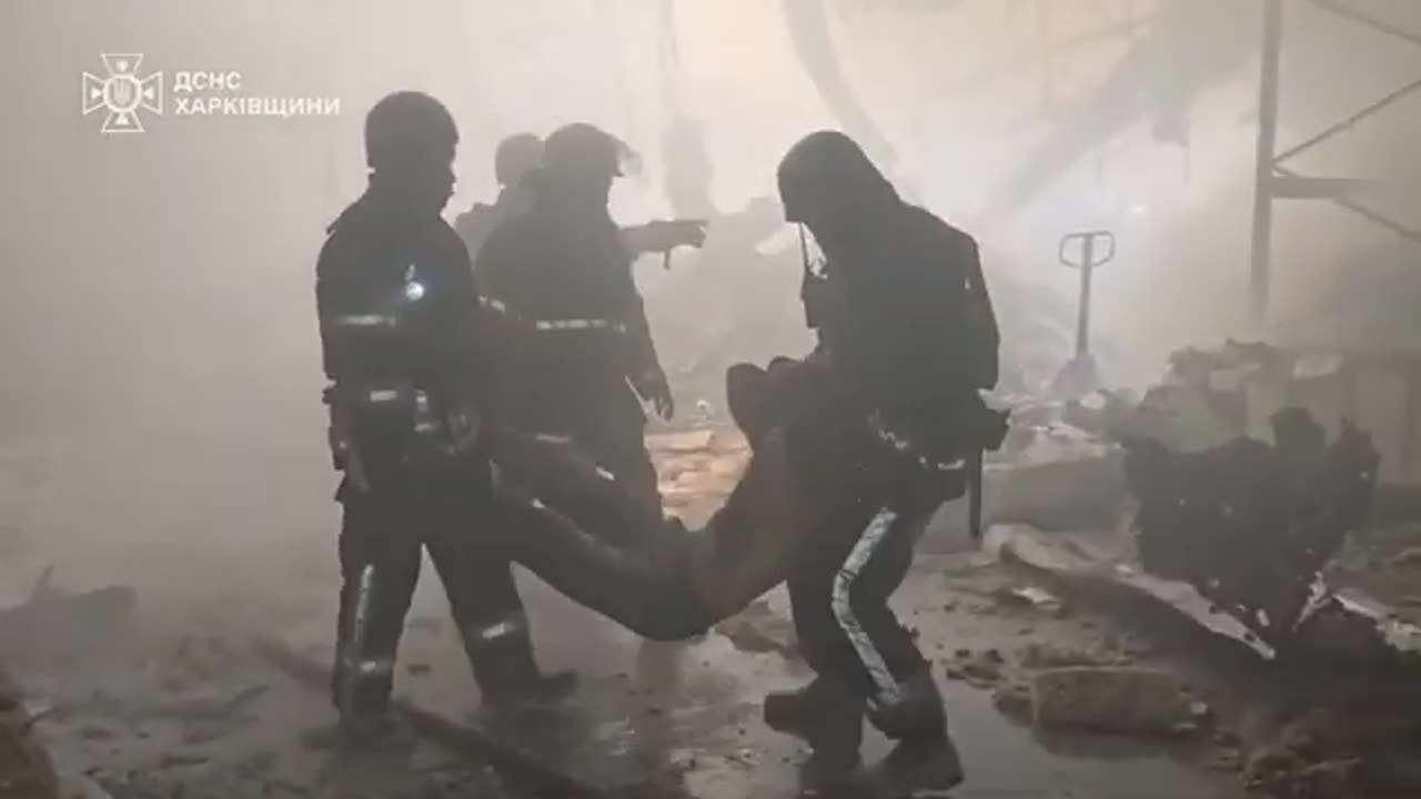 Kharkiv region. The State Emergency Service is fighting a large-scale fire,