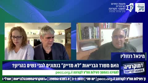 מיכאל רוזוליו - נתונים שיקריים של משרד הבריאות בנוגע לנשים בהריון - 3.1.2022