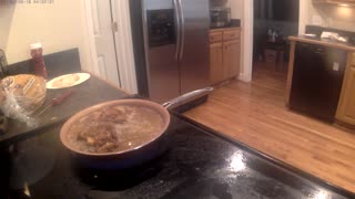 Cooking fried chicken